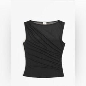 Abercrombie and Fitch black mesh top